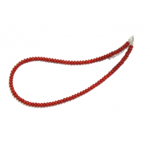 Delicate Red Coral Beaded Necklace Delicate Red Coral Beaded Necklace